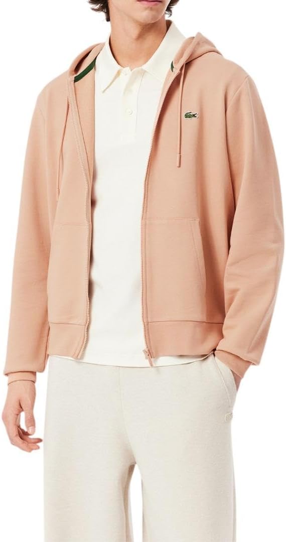 Lacoste мужская худи на молнии из неворсового флиса, Latte
Lacoste мужская худи на молнии из неворсового флиса, Latte