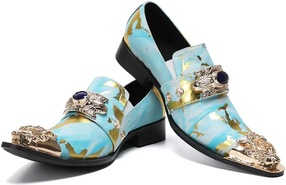 Мужские классические туфли Santimon из замши и кожи, многоцветные с драконом, металлическим наконечником, одной застежкой, золотыми кристаллами и бусинами, свадебные формальные лоферы, синий
Мужские классические туфли Santimon из замши и кожи, многоцветные с драконом, металлическим наконечником, одной застежкой, золотыми кристаллами и бусинами, свадебные формальные лоферы, синий