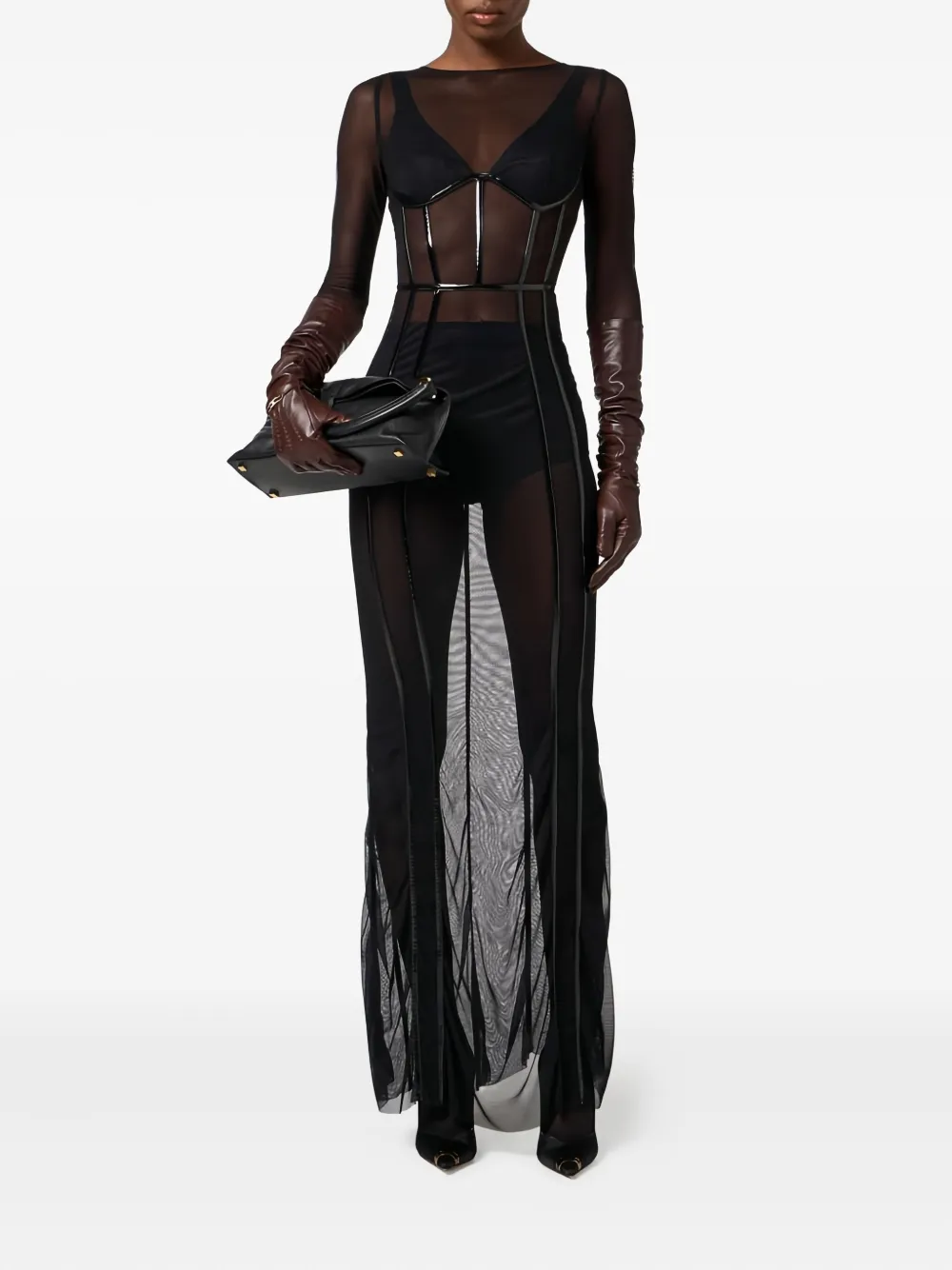 Платье-бюстье из стрейчевой тюли Red Carpet Elisabetta Franchi, черный
Платье-бюстье из стрейчевой тюли Red Carpet Elisabetta Franchi, черный