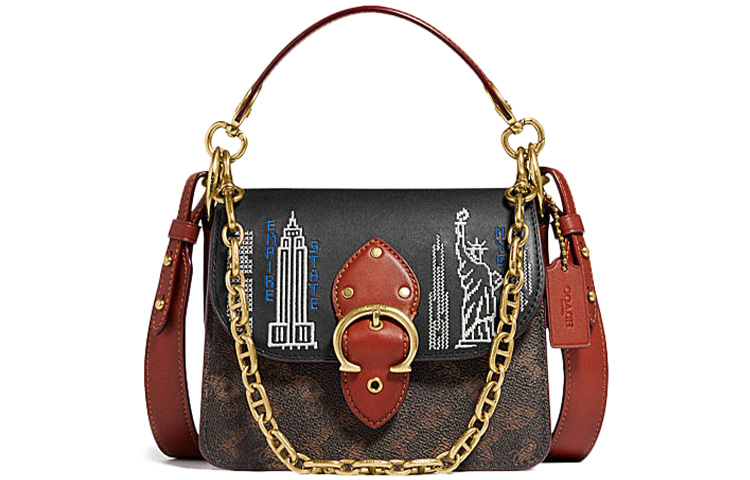 COACH Кожаная квадратная сумка через плечо малого размера в коричневом черном разноцветном исполнении
COACH Кожаная квадратная сумка через плечо малого размера в коричневом черном разноцветном исполнении