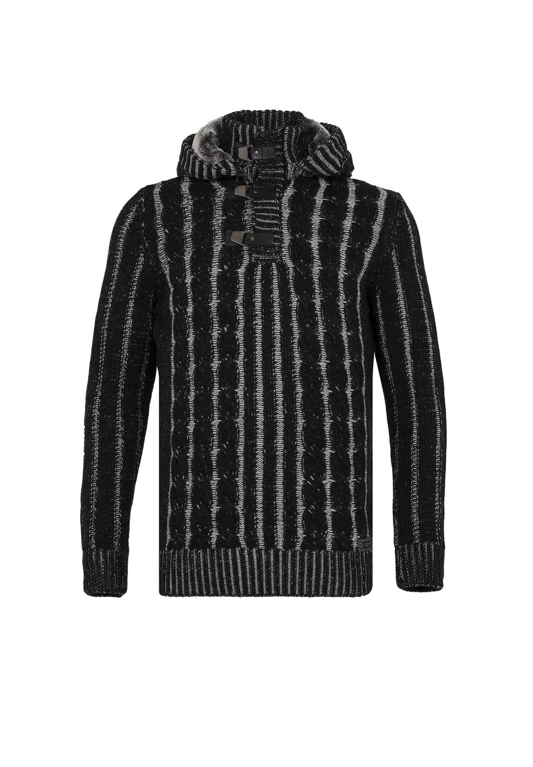 Вязаный свитер с большим капюшоном CIPO & BAXX, черный
Вязаный свитер с большим капюшоном CIPO & BAXX, черный