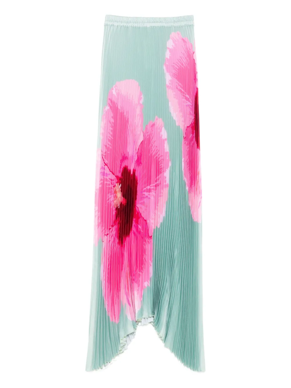 Асимметричное платье для вечеринки Bisous с плиссированным цветочным принтом L'IDÉE, зеленый 
Асимметричное платье для вечеринки Bisous с плиссированным цветочным принтом L'IDÉE, зеленый