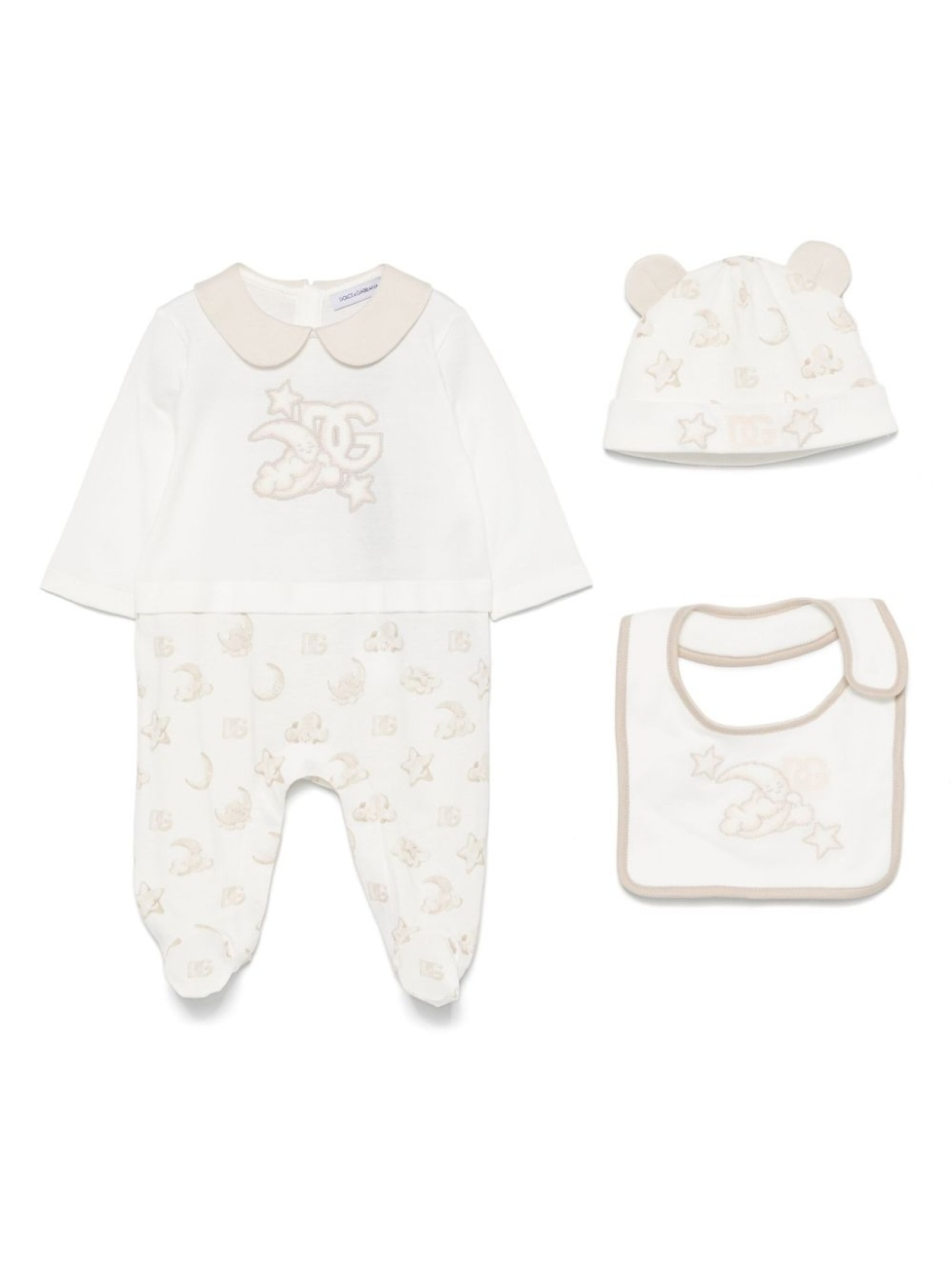 Dolce & Gabbana Kids комплект для новорожденного с нашивкой-логотипом, нейтральный цвет
Dolce & Gabbana Kids комплект для новорожденного с нашивкой-логотипом, нейтральный цвет