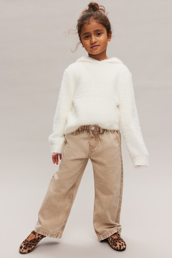 Широкие джинсы с застежкой «бумажный мешок» H&M, бежевый
Широкие джинсы с застежкой «бумажный мешок» H&M, бежевый