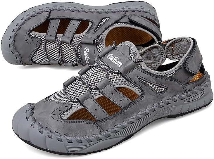 Мужские спортивные сандалии для походов AQIXIDX, повседневная мода, прогулочные и для вождения, с закрытым носком, дышащие и удобные пляжные туфли, серый
Мужские спортивные сандалии для походов AQIXIDX, повседневная мода, прогулочные и для вождения, с закрытым носком, дышащие и удобные пляжные туфли, серый