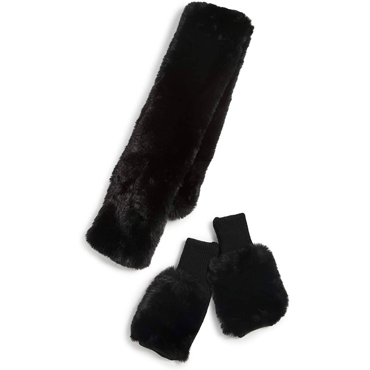 Комплект из шарфа и варежек из искусственного меха черного цвета jocelyn
Комплект из шарфа и варежек из искусственного меха черного цвета jocelyn