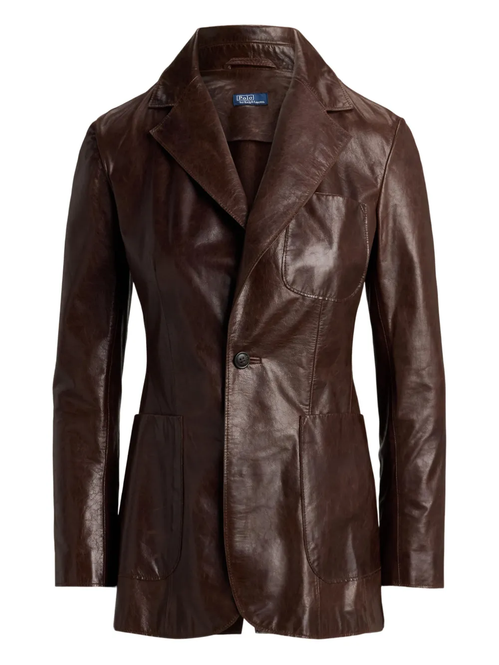 Кожаный блейзер Polo Ralph Lauren, коричневый
Кожаный блейзер Polo Ralph Lauren, коричневый