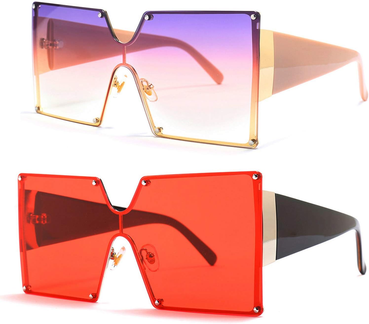 mincl/Увеличенные солнцезащитные очки-щитки для женщин, модные, класса люкс, защита от УФ-излучения UV400, винтажные, с плоской верхней частью, футуристические солнцезащитные очки 2019 года, 2pack-purple Pink&red
mincl/Увеличенные солнцезащитные очки-щитки для женщин, модные, класса люкс, защита от УФ-излучения UV400, винтажные, с плоской верхней частью, футуристические солнцезащитные очки 2019 года, 2pack-purple Pink&red