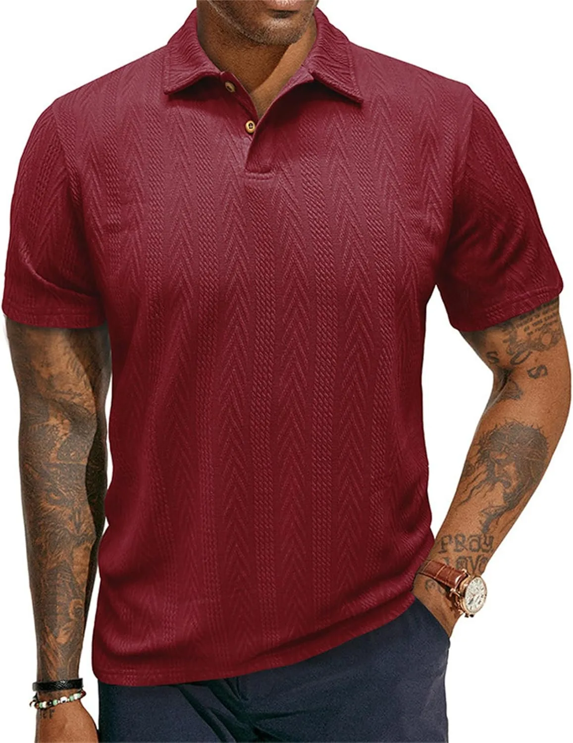 Мужская поло с коротким рукавом, 2 пуговицы, классический воротник Easyoyo
Мужская поло с коротким рукавом, 2 пуговицы, классический воротник Easyoyo