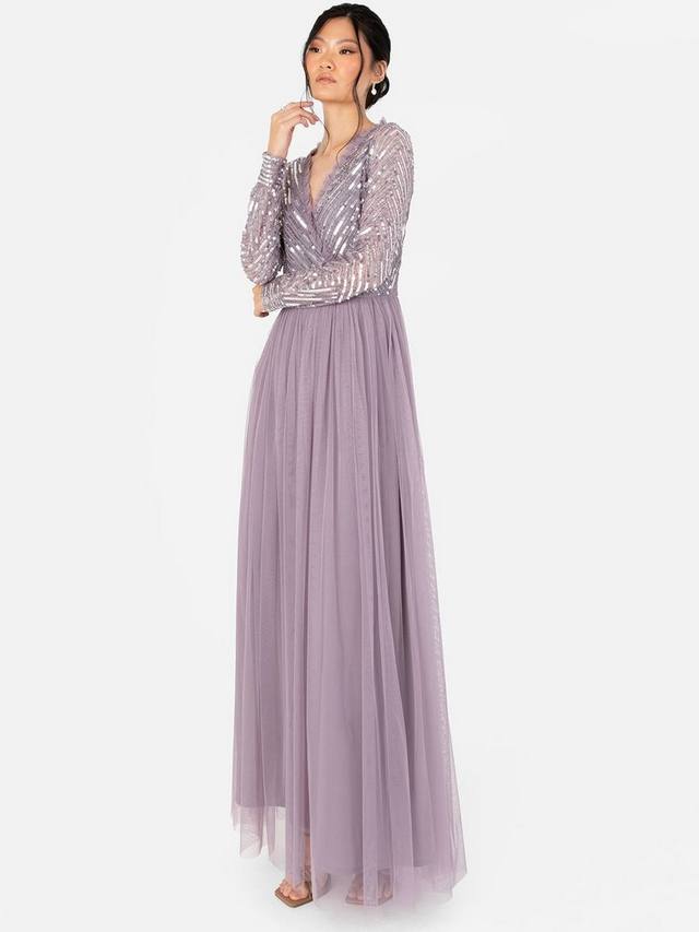 Украшенное макси-платье с лифом-оберткой из искусственной кожи Maya Deluxe, цвет Moody Lilac
Украшенное макси-платье с лифом-оберткой из искусственной кожи Maya Deluxe, цвет Moody Lilac