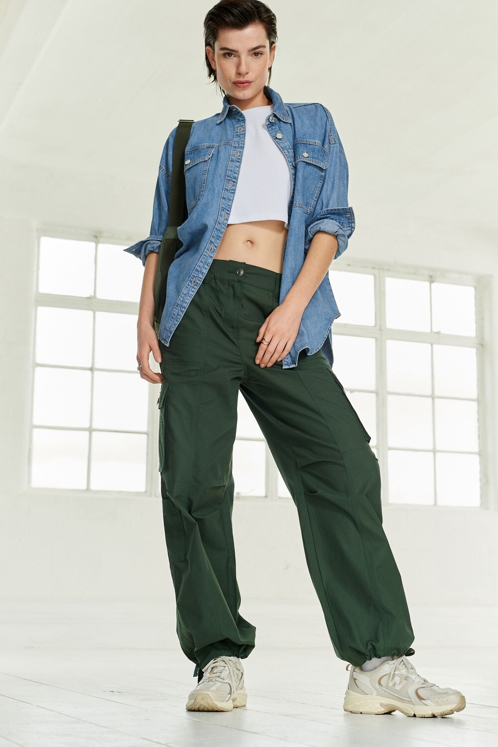 Брюки карго из рипстопа Next, зеленый
Брюки карго из рипстопа Next, зеленый