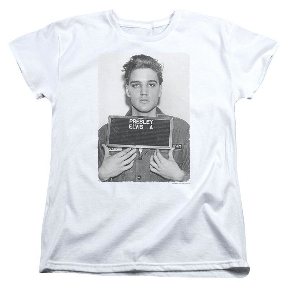 Женская футболка с короткими рукавами Elvis Presley Army Mug Shot Licensed Character, белый
Женская футболка с короткими рукавами Elvis Presley Army Mug Shot Licensed Character, белый