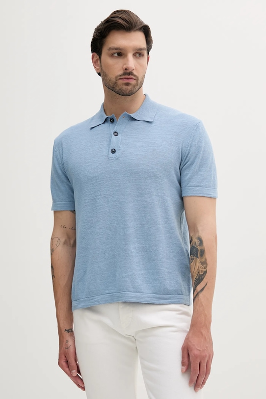 Поло с добавлением льна Sisley, синий
Поло с добавлением льна Sisley, синий