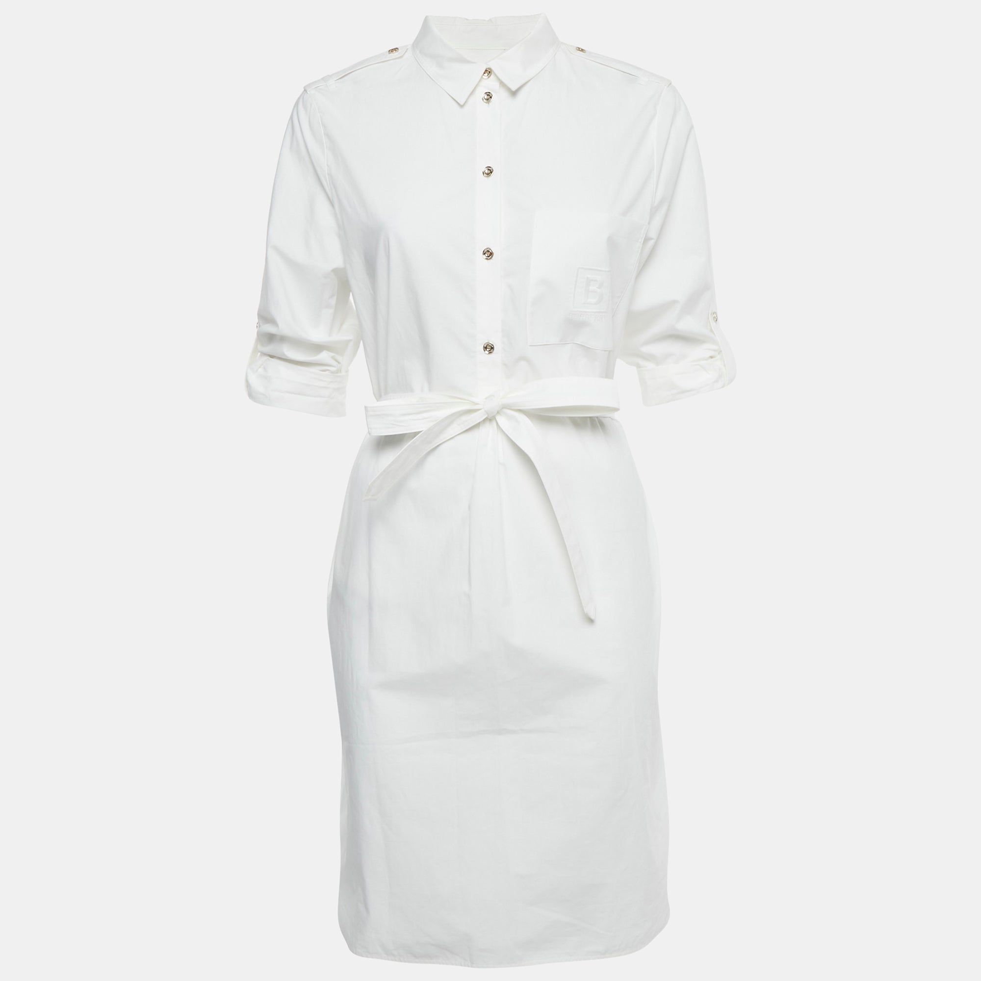 Белое хлопковое мини-платье Burberry с поясом
Белое хлопковое мини-платье Burberry с поясом