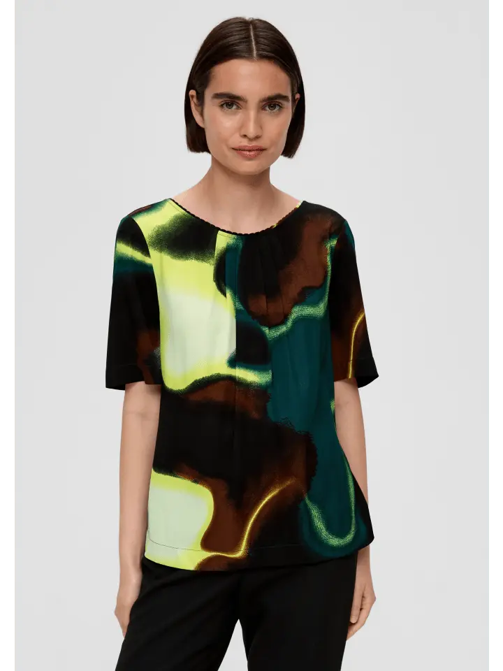 Блуза sOliver BLACK LABEL kurzarm, черный 
Блуза sOliver BLACK LABEL kurzarm, черный