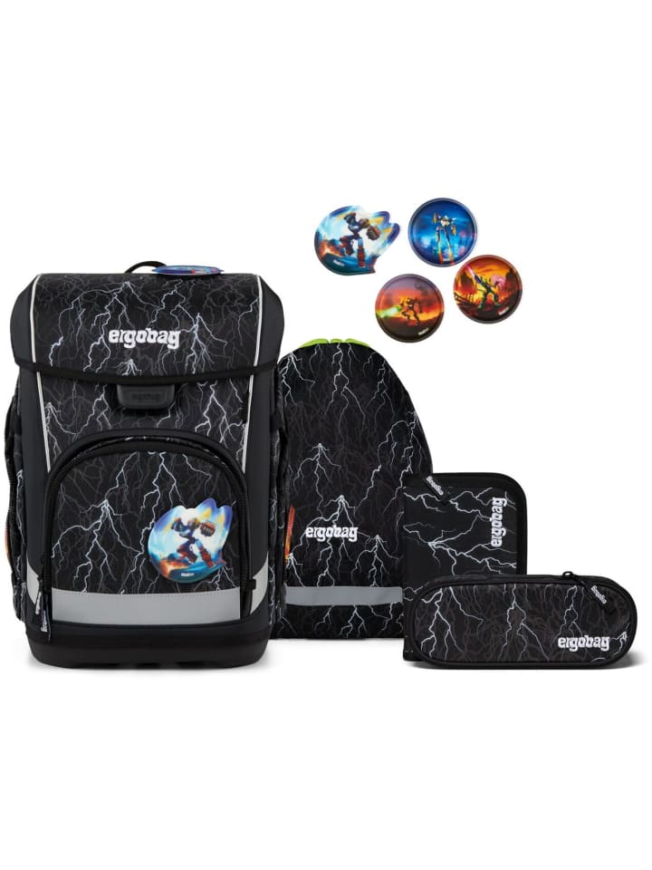 Ergobag Набор школьных сумок Cubo Light, 5 предметов, с очень светоотражающим рисунком медведя, черный
Ergobag Набор школьных сумок Cubo Light, 5 предметов, с очень светоотражающим рисунком медведя, черный