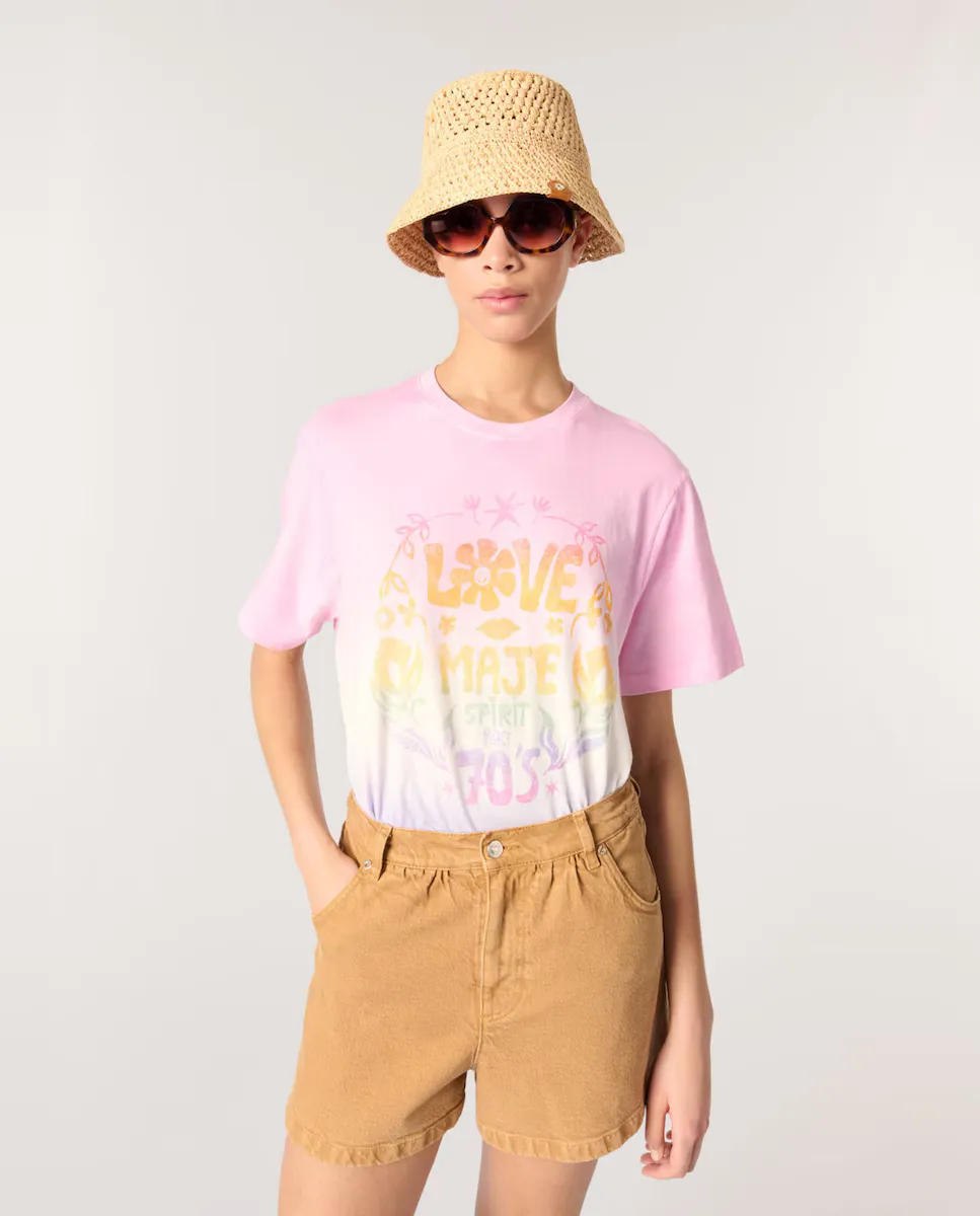 Женская футболка с коротким рукавом и принтом Maje, розовый
Женская футболка с коротким рукавом и принтом Maje, розовый