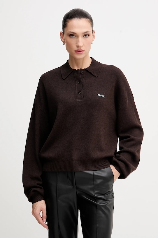 Свитер из смесовой шерсти Rotate, коричневый
Свитер из смесовой шерсти Rotate, коричневый