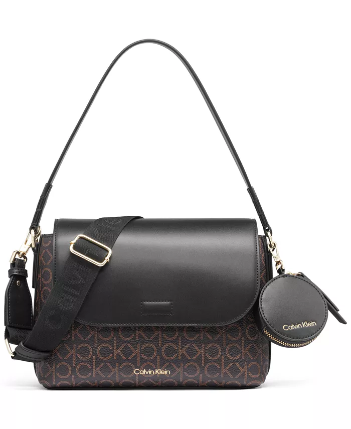 Мини-сумка через плечо Millie Signature Flap Convertible Small Calvin Klein, коричневый
Мини-сумка через плечо Millie Signature Flap Convertible Small Calvin Klein, коричневый