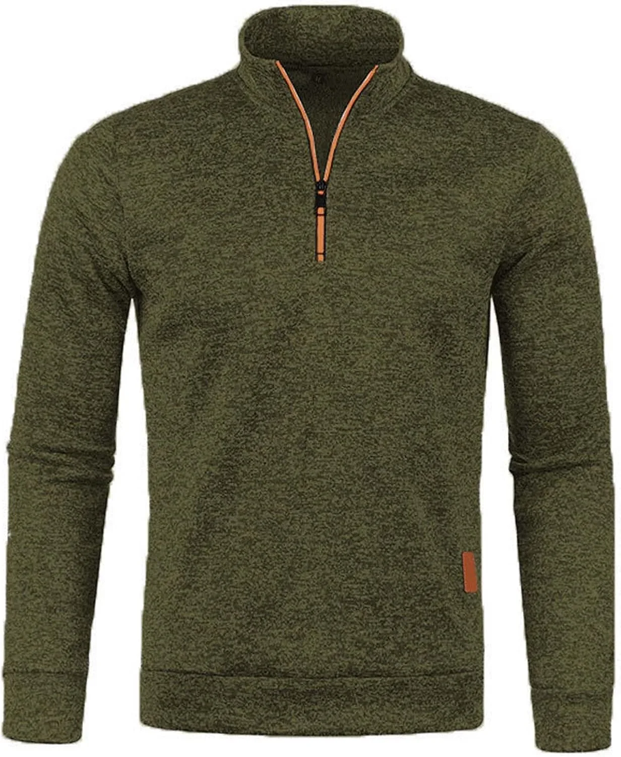 Мужской пуловер с четвертью молнии, длинный рукав, флис, slim fit
Мужской пуловер с четвертью молнии, длинный рукав, флис, slim fit