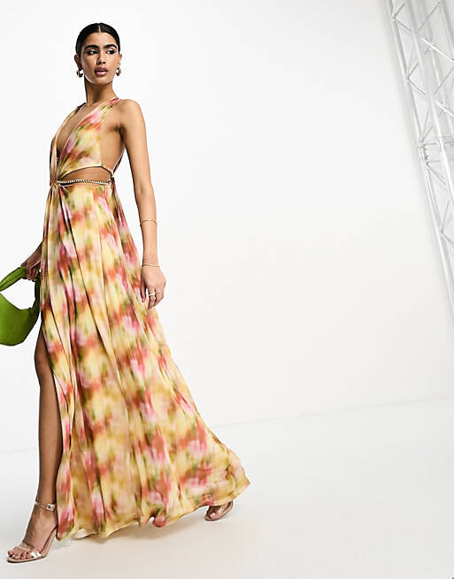 Платье макси с глубоким вырезом и золотой цепочкой ASOS DESIGN, Желтый, Платье макси с глубоким вырезом и золотой цепочкой ASOS DESIGN
Платье макси с глубоким вырезом и золотой цепочкой ASOS DESIGN, Желтый, Платье макси с глубоким вырезом и золотой цепочкой ASOS DESIGN