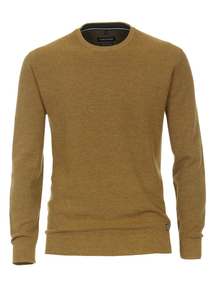 Мужской вязаный свитер желтого цвета CASAMODA
Мужской вязаный свитер желтого цвета CASAMODA