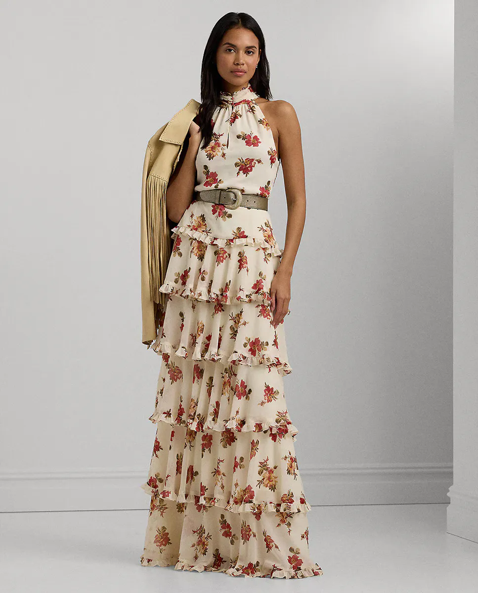 Длинное платье с воротником-бретелькой и цветами Lauren Ralph Lauren, мультиколор
Длинное платье с воротником-бретелькой и цветами Lauren Ralph Lauren, мультиколор