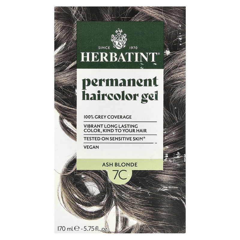 Herbatint, 7C, стойкая гель-краска для волос, темный пепельный блондин, 135 мл (4,56 жидк. унции)
Herbatint, 7C, стойкая гель-краска для волос, темный пепельный блондин, 135 мл (4,56 жидк. унции)