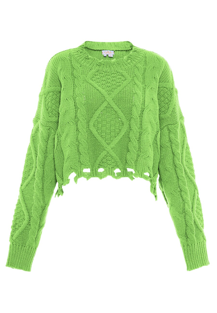 Тонкий вязаный свитер Gaya Sweater, лаймовый
Тонкий вязаный свитер Gaya Sweater, лаймовый