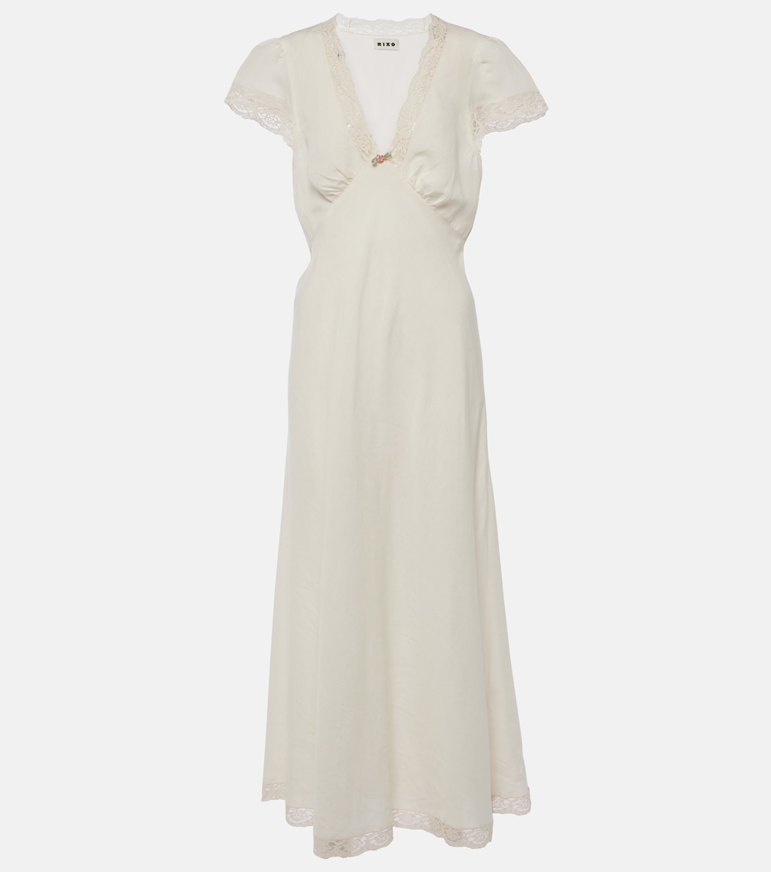 Платье миди с кружевной отделкой Clarice Rixo, кремовый
Платье миди с кружевной отделкой Clarice Rixo, кремовый
