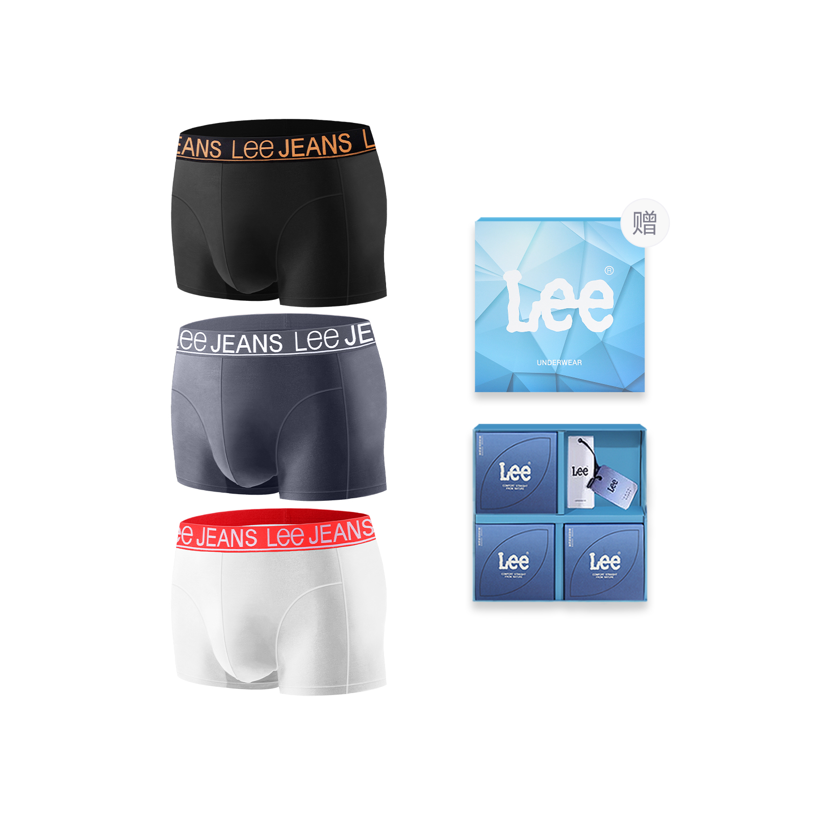 Lee Подарочный набор мужского белья 3 пары
Lee Подарочный набор мужского белья 3 пары