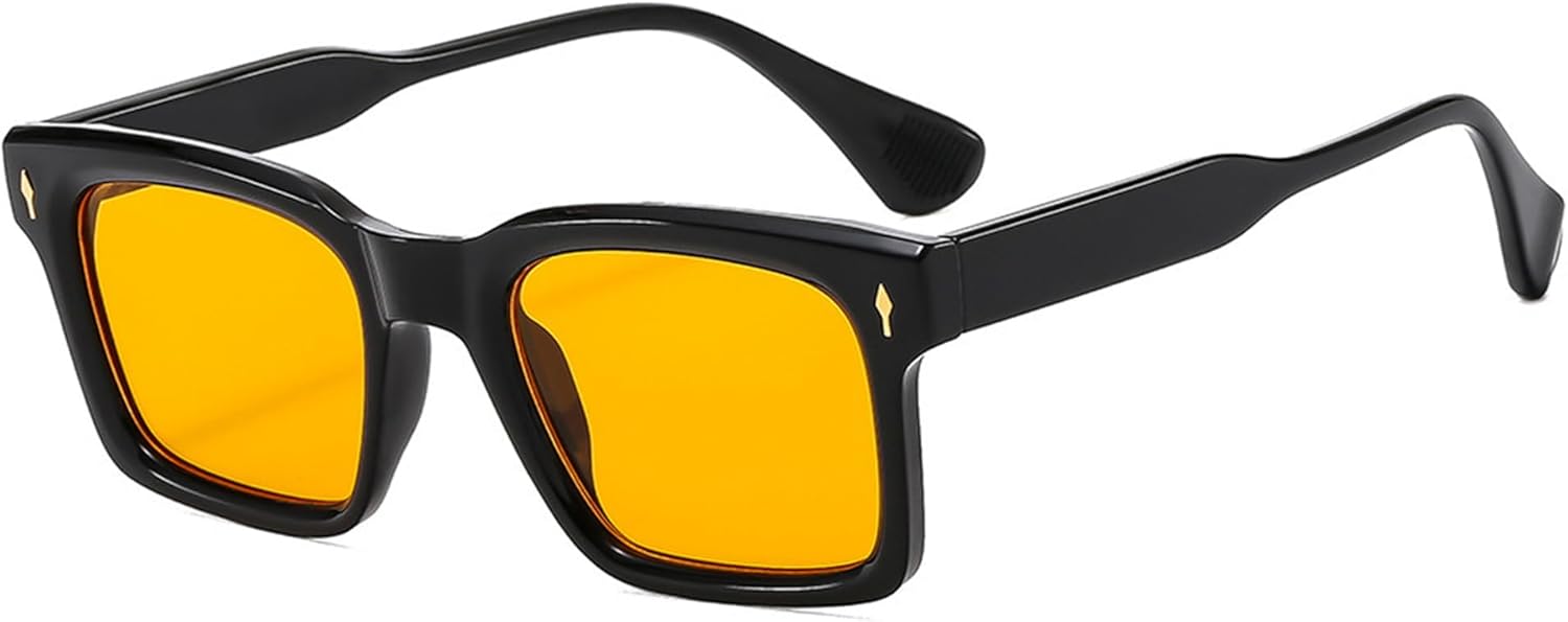 Модные квадратные солнцезащитные очки Onrtry для мужчин и женщин, ретро-прямоугольные солнцезащитные очки для женщин и мужчин с защитой от УФ-излучения UV400, A04 Black Frame/Orange Lens
Модные квадратные солнцезащитные очки Onrtry для мужчин и женщин, ретро-прямоугольные солнцезащитные очки для женщин и мужчин с защитой от УФ-излучения UV400, A04 Black Frame/Orange Lens