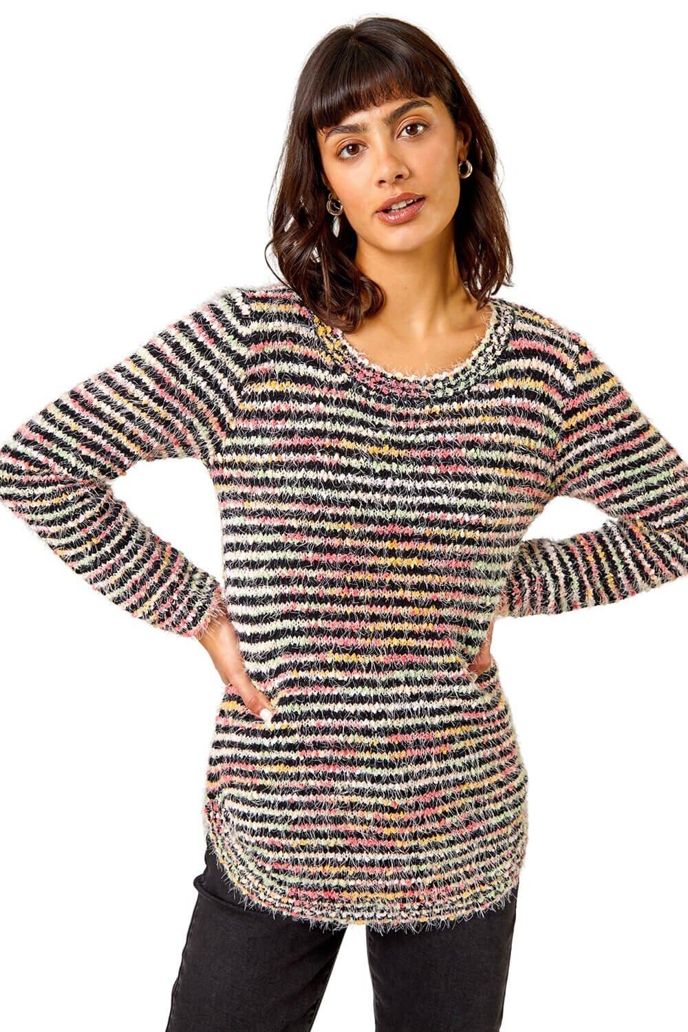 Пушистый джемпер в полоску с закругленным краем Roman, мультиколор
Пушистый джемпер в полоску с закругленным краем Roman, мультиколор