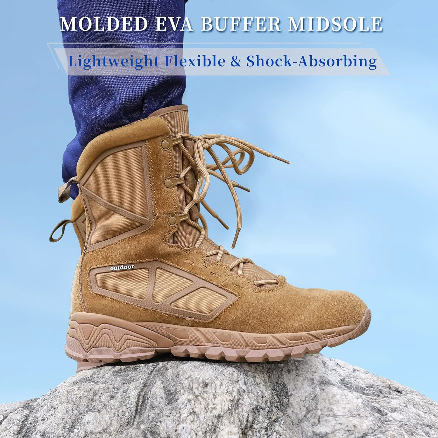 Мужские тактические рабочие ботинки с боковой молнией, легкие армейские боевые и походные ботинки RIELD
Мужские тактические рабочие ботинки с боковой молнией, легкие армейские боевые и походные ботинки RIELD