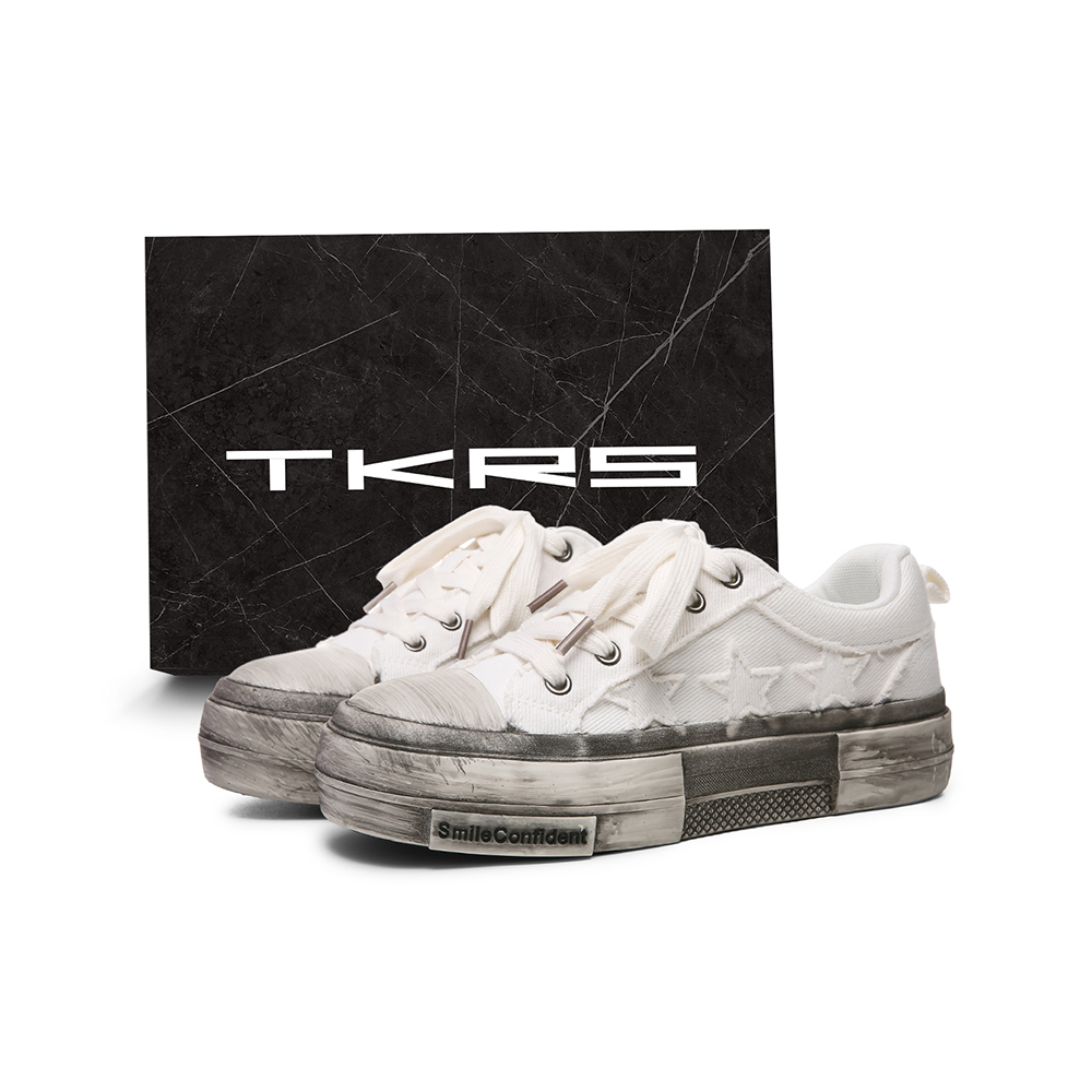 Обувь с потертостями. Износостойкие, легкие и дышащие низкие мужские кроссовки TKRS, White 
Обувь с потертостями. Износостойкие, легкие и дышащие низкие мужские кроссовки TKRS, White