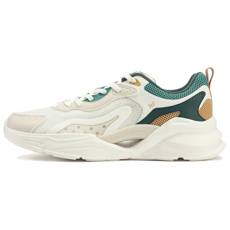 Амортизирующие низкие повседневные кроссовки мужские белый коричневый зеленый 361°
Амортизирующие низкие повседневные кроссовки мужские белый коричневый зеленый 361°