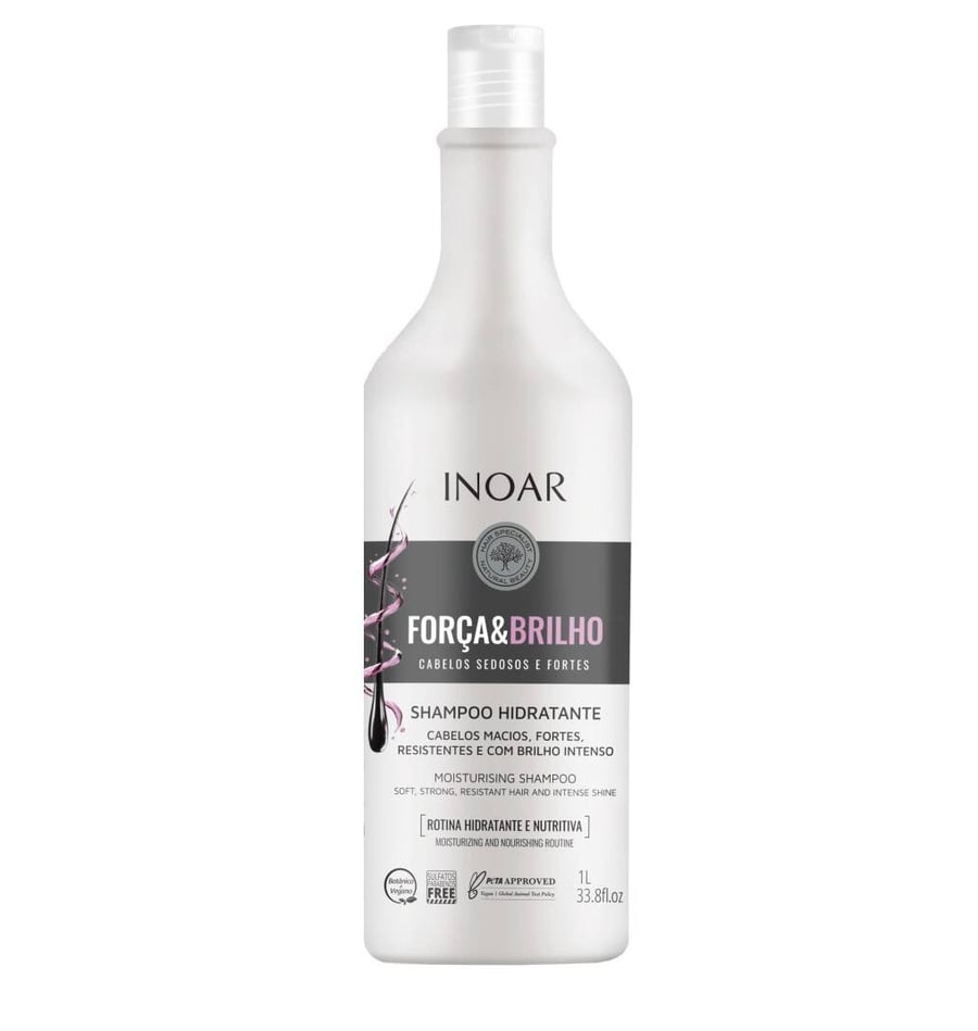 INOAR Forca&Brilho Shampoo, шампунь для укрепления волос с биотином и алоэ, 1000 мл
INOAR Forca&Brilho Shampoo, шампунь для укрепления волос с биотином и алоэ, 1000 мл