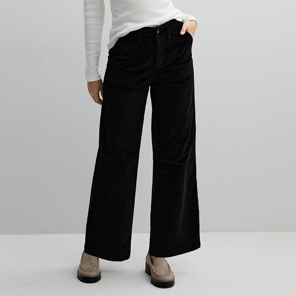 Женские вельветовые широкие брюки Sonoma Goods For Life, цвет Pitch Black
Женские вельветовые широкие брюки Sonoma Goods For Life, цвет Pitch Black