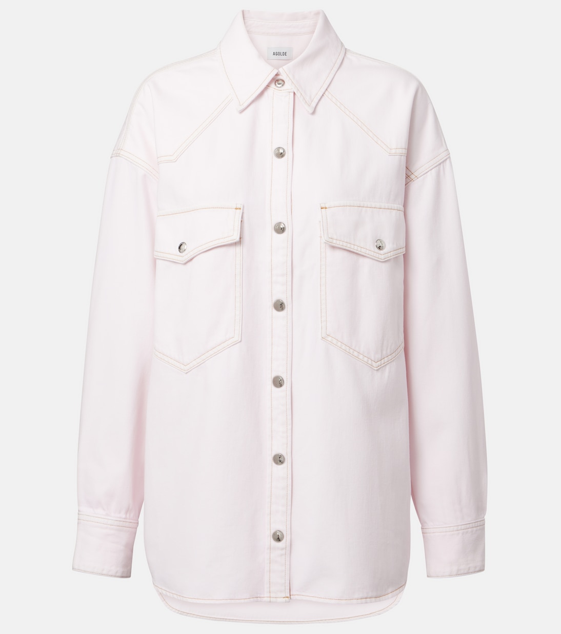 Лотта джинсовая рубашка-оверсайз Agolde, Cosmos
Лотта джинсовая рубашка-оверсайз Agolde, Cosmos