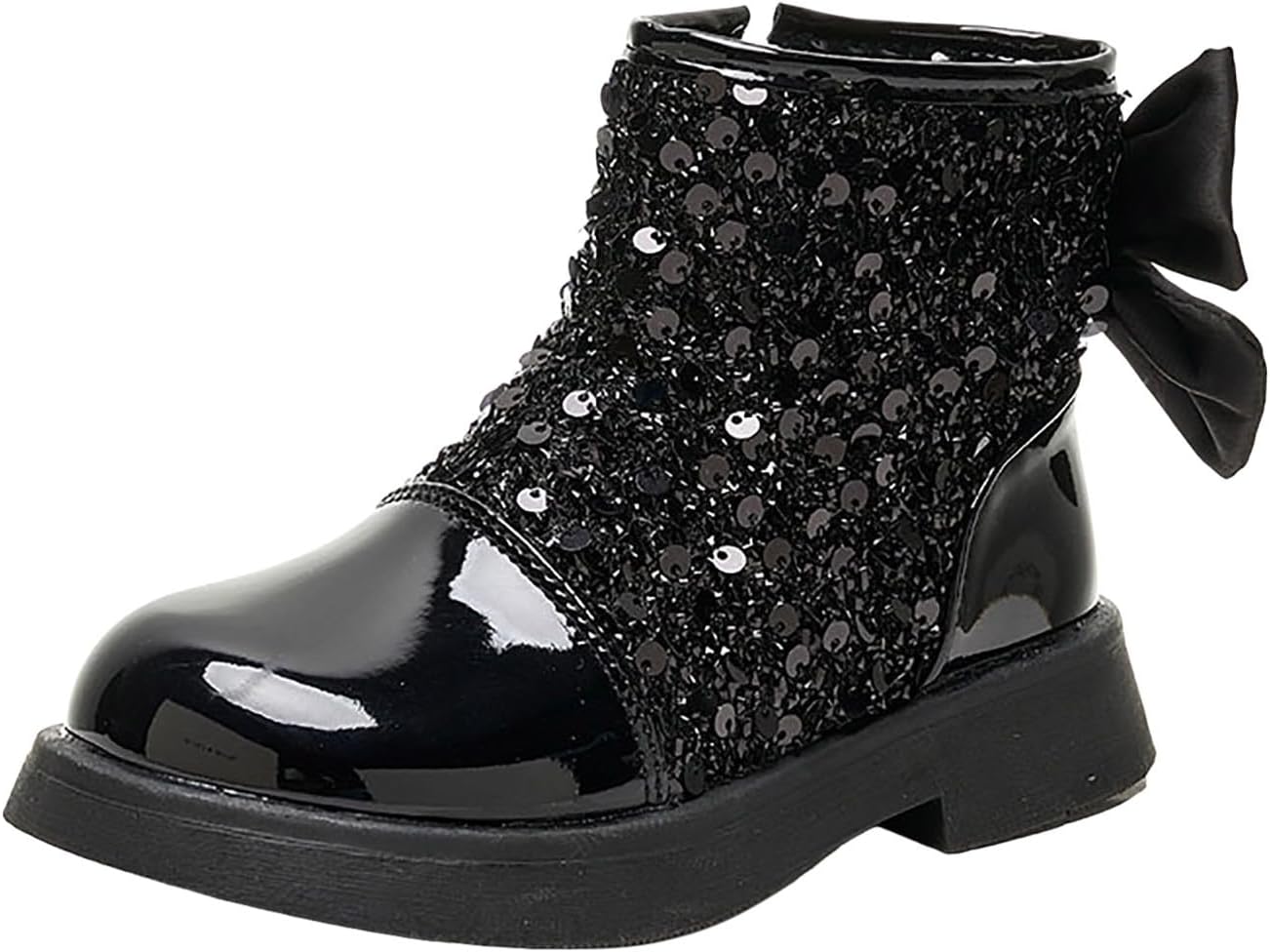 Детские блестящие ботильоны с бантом, милые блестки и боковая молния, модная зимняя обувь из искусственной кожи с толстой нескользящей подошвой для улицы, блестящие туфли, ботильоны с низким каблуком и бантом для маленьких и старших детей Generi...
Детские блестящие ботильоны с бантом, милые блестки и боковая молния, модная зимняя обувь из искусственной кожи с толстой нескользящей подошвой для улицы, блестящие туфли, ботильоны с низким каблуком и бантом для маленьких и старших детей Generi...