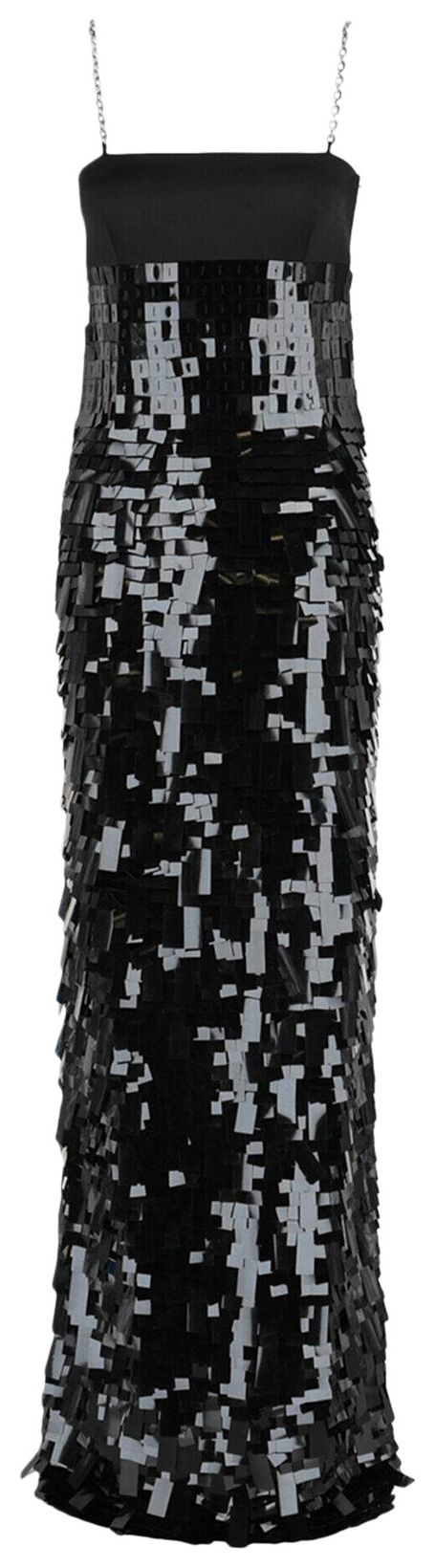 Платье Givenchy с пайетками и цепочками на бретелях, черное, черный
Платье Givenchy с пайетками и цепочками на бретелях, черное, черный