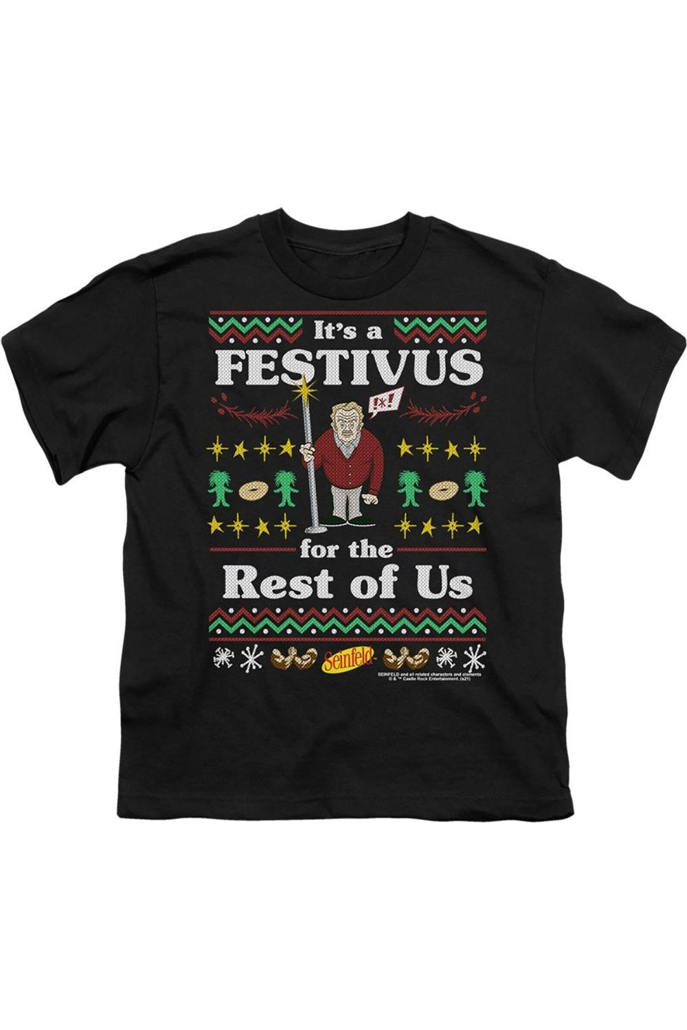 Футболка с коротким рукавом для детей Seinfeld Festive Festivus Gildan, черный
Футболка с коротким рукавом для детей Seinfeld Festive Festivus Gildan, черный