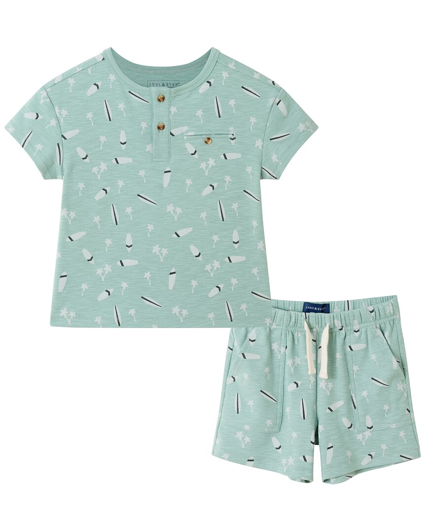 Andy & Evan Постиранная футболка-поло Surfboard и подходящий комплект шорт, зеленый
Andy & Evan Постиранная футболка-поло Surfboard и подходящий комплект шорт, зеленый