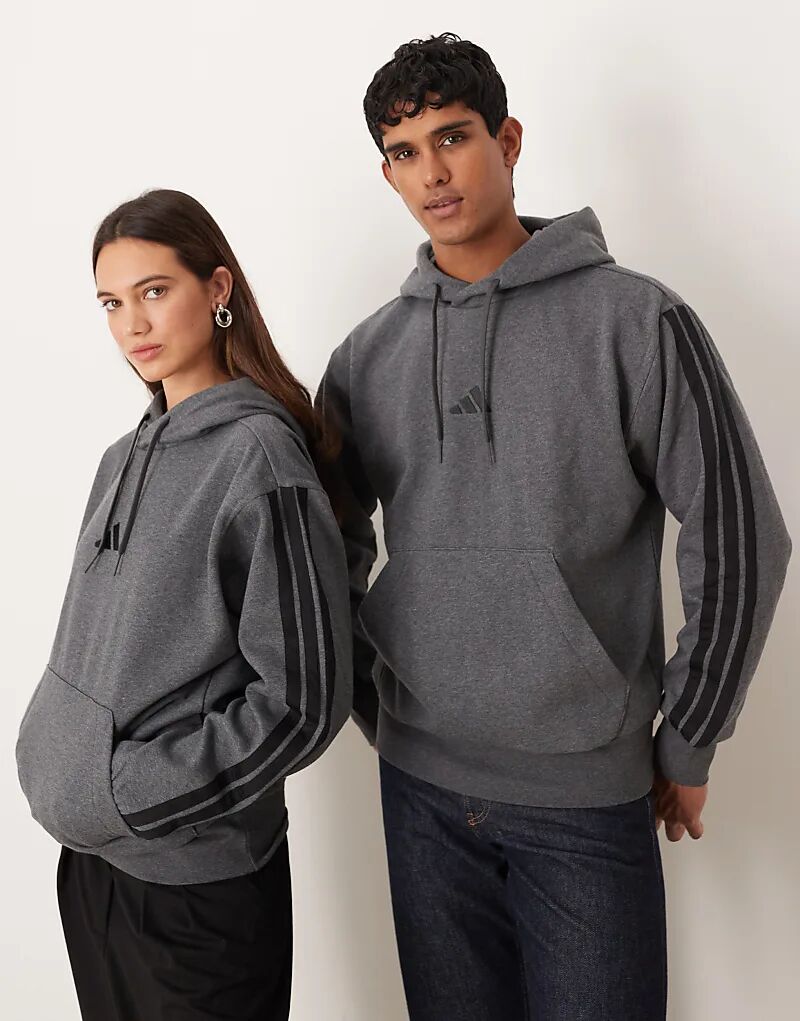 Толстовка с капюшоном Adidas Sportswear Three Stripe серого цвета с флисом
Толстовка с капюшоном Adidas Sportswear Three Stripe серого цвета с флисом