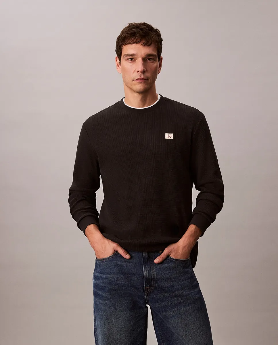 Мужская футболка с длинным рукавом и логотипом Calvin Klein Jeans, черный
Мужская футболка с длинным рукавом и логотипом Calvin Klein Jeans, черный