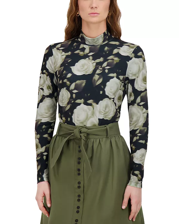 Топ с воротником-стойкой и принтом Point, белый
Топ с воротником-стойкой и принтом Point, белый