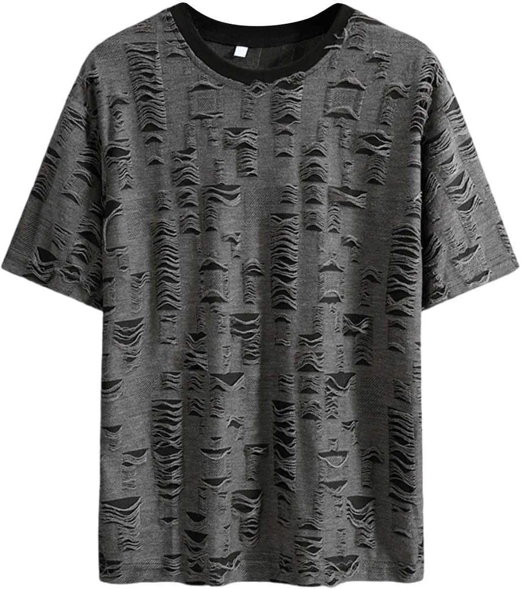 Мужская футболка Casual с потертостями, однотонная, с коротким рукавом
Мужская футболка Casual с потертостями, однотонная, с коротким рукавом