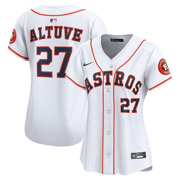 Женская белая бейсболка Houston Astros Home Limited игрока Jose Altuve Nike
Женская белая бейсболка Houston Astros Home Limited игрока Jose Altuve Nike