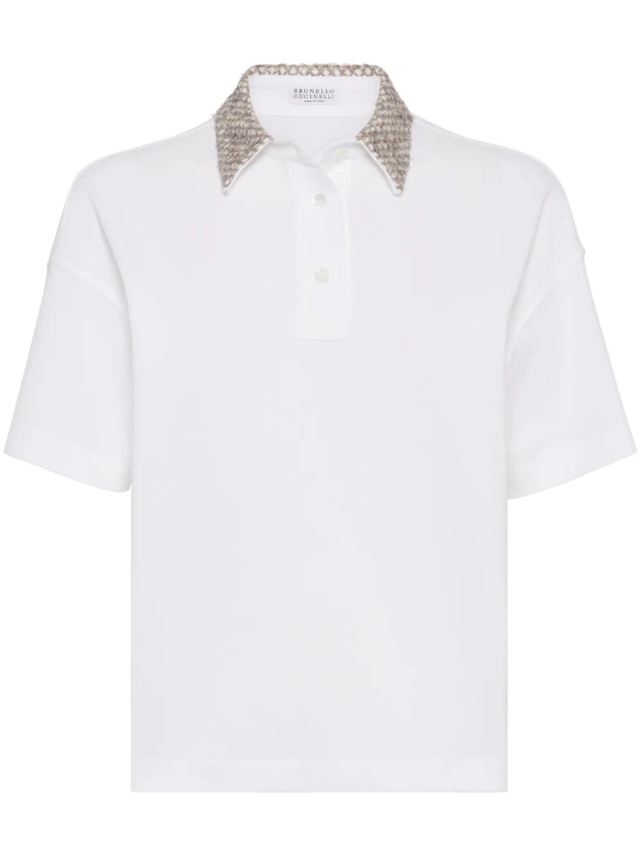 Brunello Cucinelli декорированная рубашка поло, белый
Brunello Cucinelli декорированная рубашка поло, белый