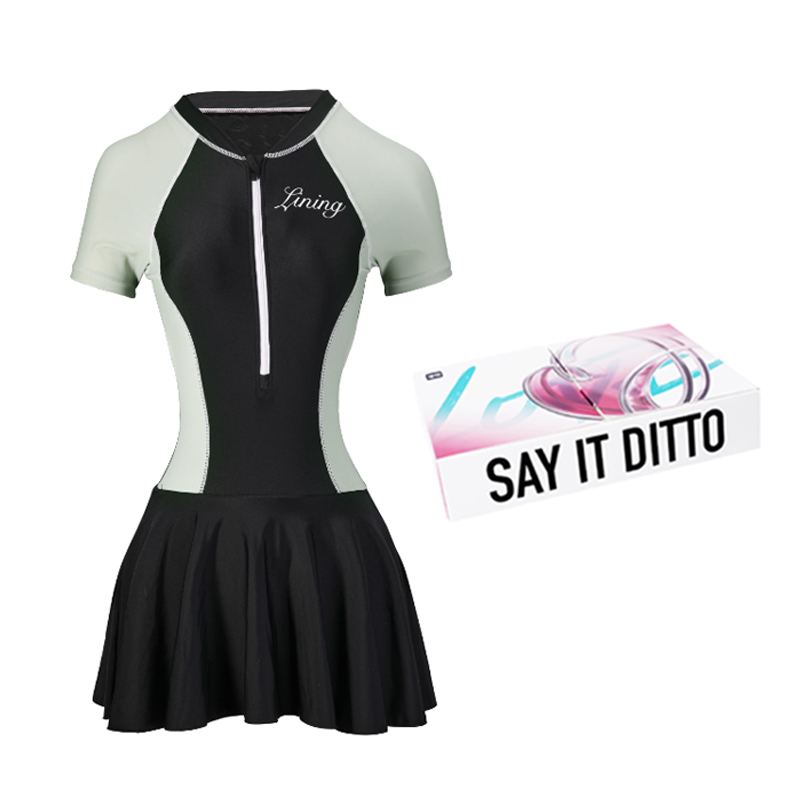 Купальник Женский LINING Цельный с Юбкой Черный Зеленый
Купальник Женский LINING Цельный с Юбкой Черный Зеленый